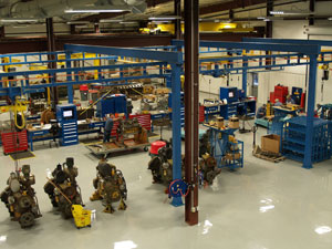 holt egine rebuild facility, Industrial engine rebuild