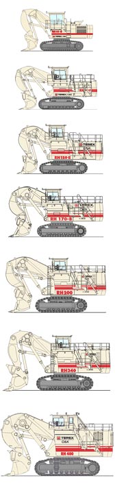 O & K mining excavators, excavator specs