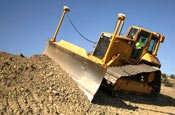 cat dozer, accugrade slope control.